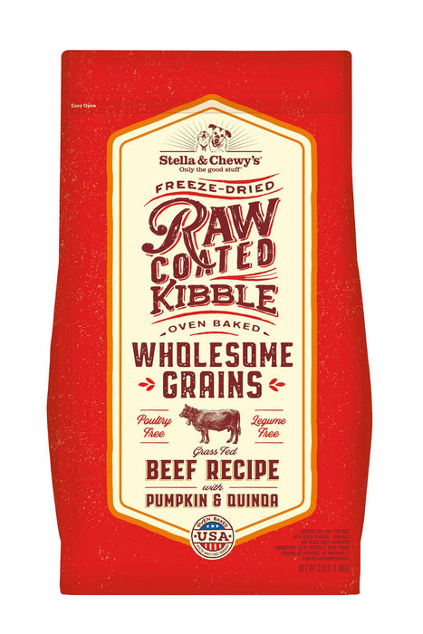 Stella and Chewy's Wholesome Grain Beef Raw Coated Dry Dog Food