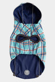 GF Pet Reversible Navy with Plaid Dog Raincoat