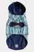 GF Pet Reversible Navy with Plaid Dog Raincoat