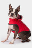 GF Pet Reversible Red with Plaid Dog Raincoat