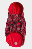 GF Pet Reversible Red with Plaid Dog Raincoat