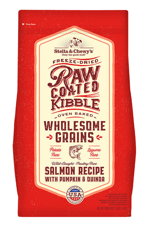 Stella and Chewys Wholesome Grain Salmon Raw Coated Dry Food