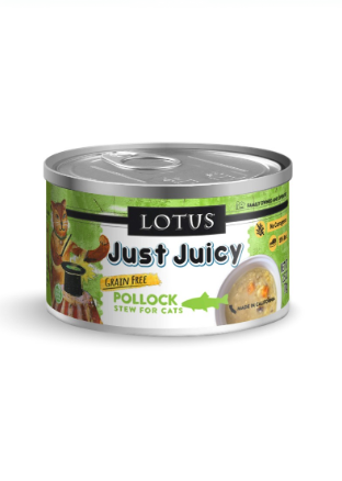 Lotus Just Juicy Pollock Stew Wet Cat Food, 2.5 oz