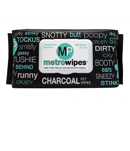 Metro Paws 100ct Charcoal Grooming Wipes for Dogs