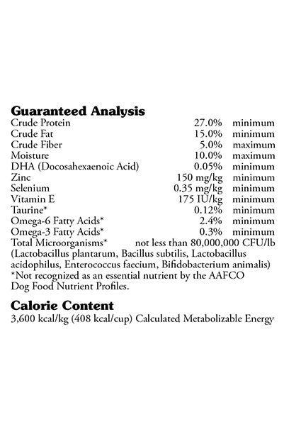 Taste of the Wild Pacific Stream Dry Puppy Food Guaranteed Analysis