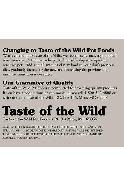 Taste of the Wild Wetlands Dry Dog Food Brand Information