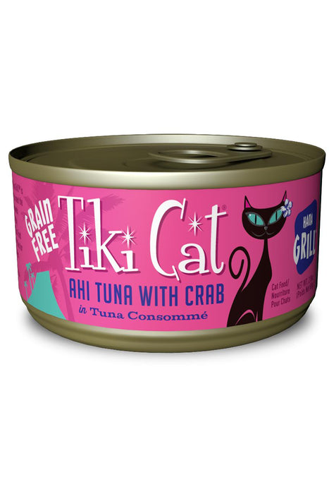 Tiki Cat Ahi Tuna with Crab in Tuna Consomme Cat Food Can, 2.8 oz