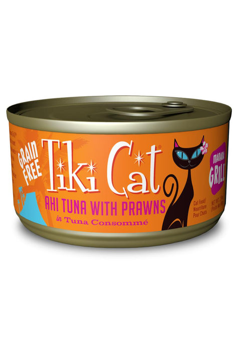 Tiki Cat Ahi Tuna with Prawns Cat Food Can, 2.8 oz