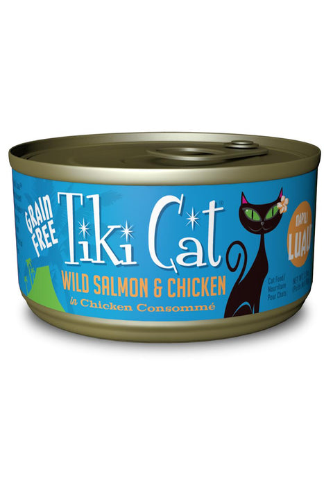 Tiki Cat Wild Salmon and Chicken Cat Food Can, 2.8 oz