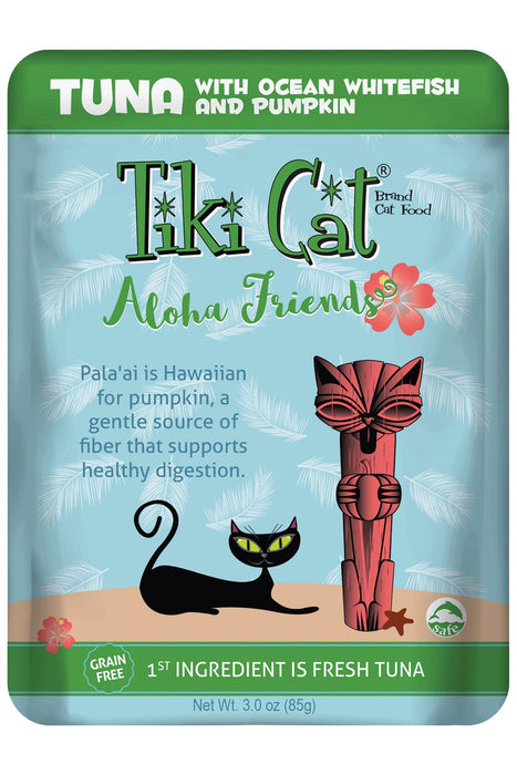 Tiki Cat Aloha Friends Tuna With Ocean Whitefish & Pumpkin Cat Food Pouch