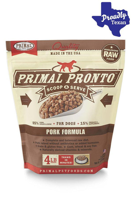 Products Primal Pronto Pork Frozen Raw Dog Food
