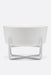 Waggo Simple Solid Matte White Dog Bowl and Stand