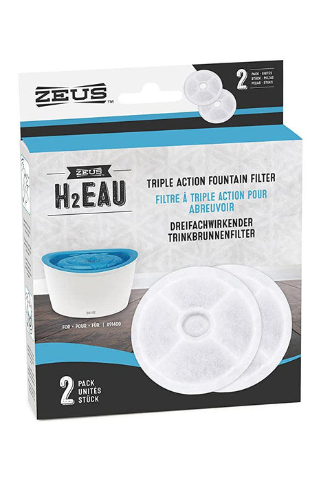 Zeus H2EAU Fountain Filter 2 Pack
