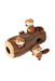 Zippy Paws Burrow Log with Chipmunks Dog Toy