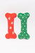 Zippy Paws Holiday Patterned Bones 2 Pack Dog Toy