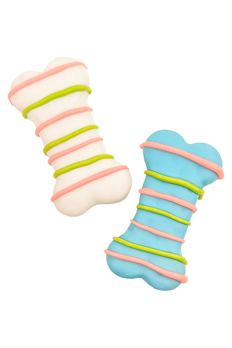 Bosco and Roxy's Spring Striped Dipped Bones Dog Cookie