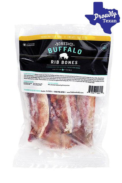 Bones and Co. Bison Ribs Frozen Raw Dog Chews