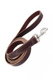 Circle T Latigo Leather Dog Leash - 6 ft