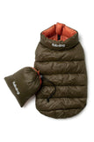 fabdog Pack-N-Go Reversible Orange and Olive Dog Jacket