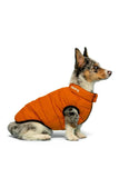 fabdog Pack-N-Go Reversible Orange and Olive Dog Jacket