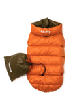 fabdog Pack-N-Go Reversible Orange and Olive Dog Jacket