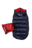 fabdog Pack-N-Go Reversible Red and Navy Dog Jacket