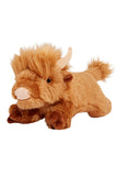 Fluff and Tuff Shaggy Cow Plush Dog Toy