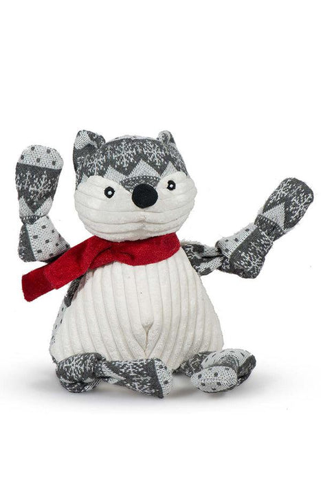 HuggleHounds Festive Frankie Fox Knottie Dog Toy