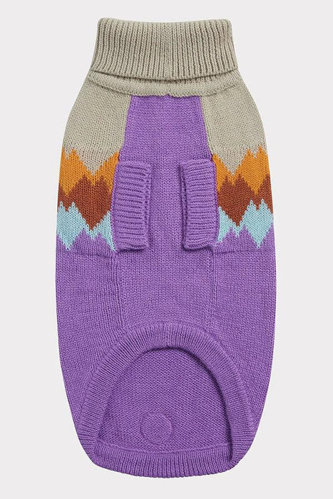 GF Pet Fireside Purple Dog Sweater