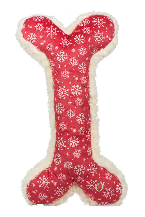 HuggleFleece Snowflake Bone Dog Toy