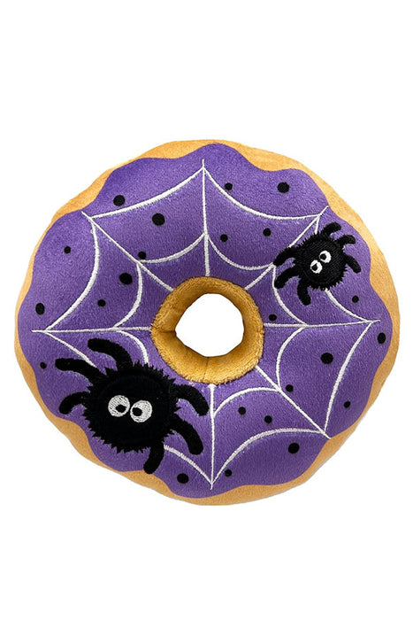 Huxley and Kent Spiderweb Donut Halloween Dog Toy