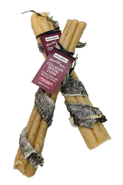 Icelandic+ Beef Collagen W/Spiral Wrapped Fish Dog Dental Chew