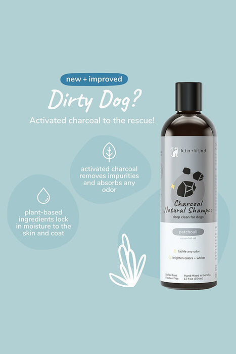 Kin + Kind Deep Clean Charcoal and Patchouli Dog Shampoo