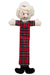 HuggleFleece Long and Lovelie Tartan Mrs. Claus Dog Toy