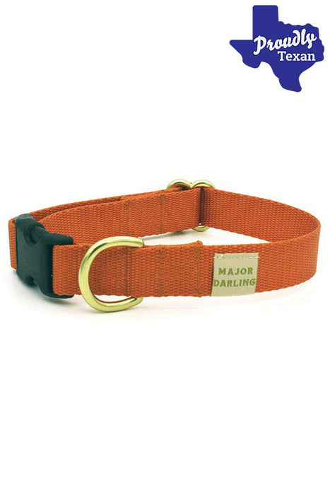 Major Darling Orange Dog Snap Collar