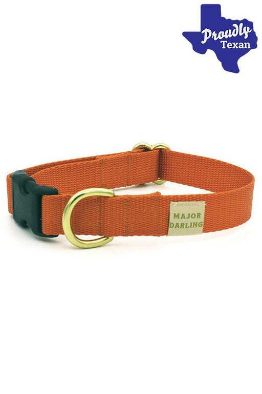 Major Darling Orange Dog Snap Collar