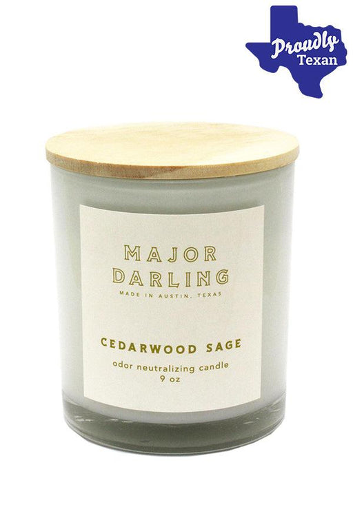 Major Darling Cedarwood Sage Odor Neutralizing Candle
