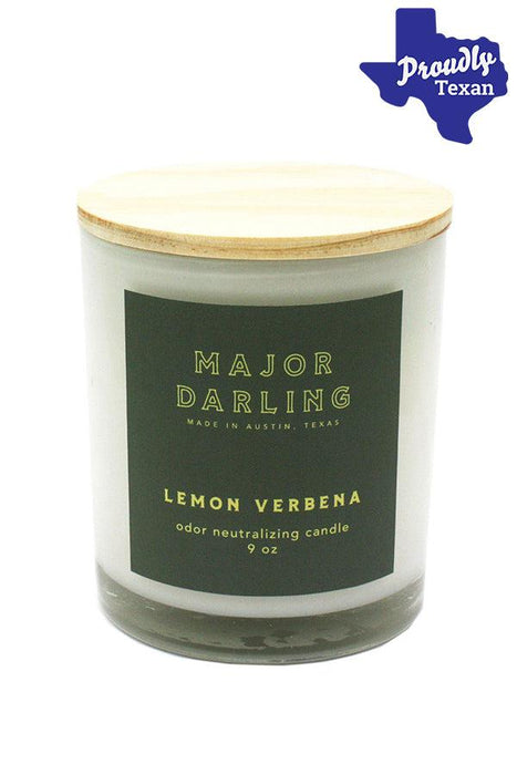 Major Darling Lemon Verbena Odor Neutralizing Candle