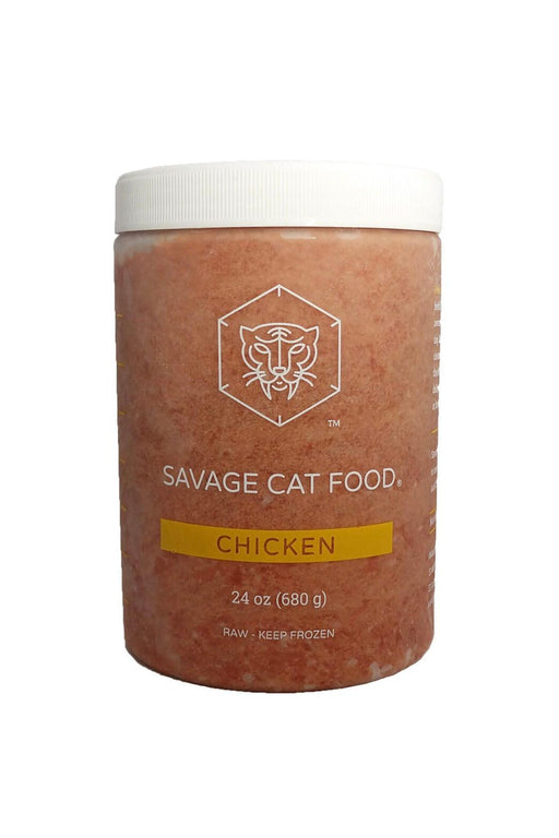 Savage Cat Chicken Frozen Cat Food 24 oz