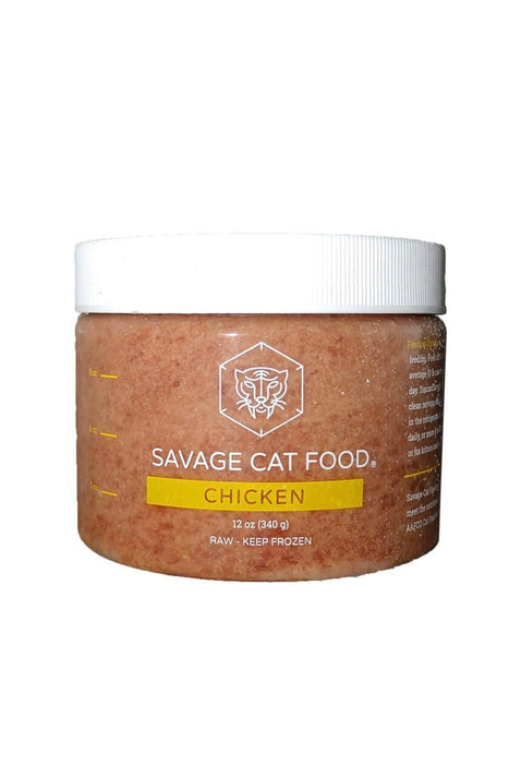 Savage Cat Chicken Frozen Cat Food 12 oz