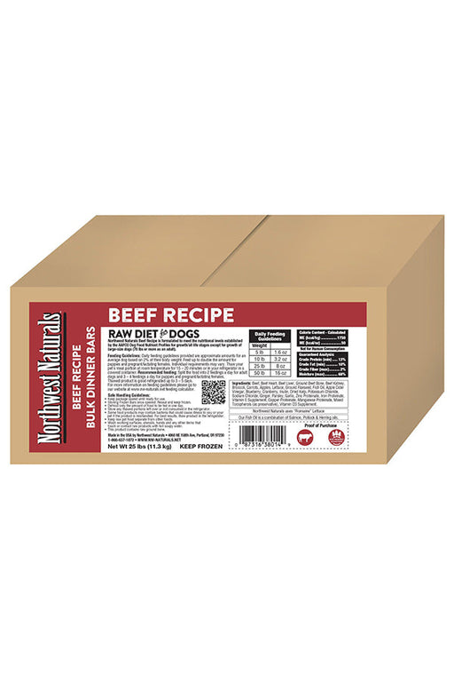 Northwest Naturals Beef Dinner Bars Raw Dog Food