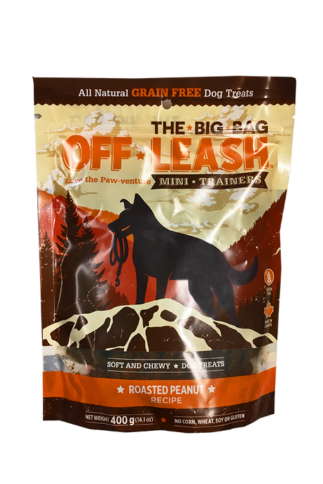 Off-Leash Roasted Peanut Dog Treats Value Bag, 14 oz