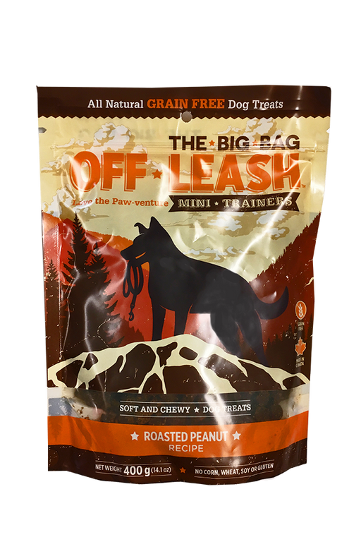 Off-Leash Roasted Peanut Dog Treats Value Bag, 14 oz