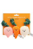 Pearhead Spring Veggies Dog Toys 3 pack