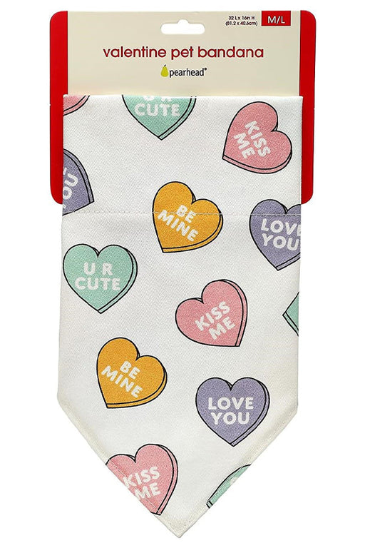 Pearhead Conversation Hearts Dog Bandana