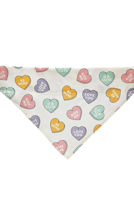 Pearhead Conversation Hearts Dog Bandana