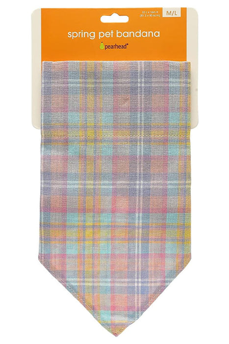 Pearhead Spring Plaid Pet Bandana