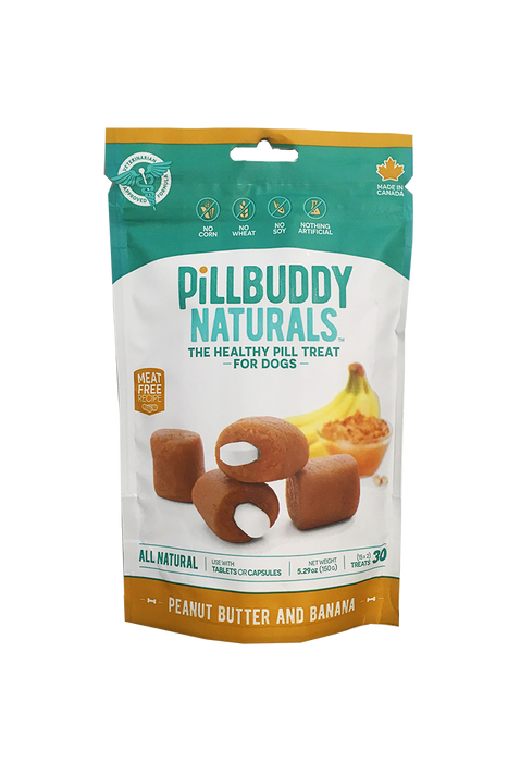 Pill Buddy Natural PB & Banana Pill Pouches for Dogs