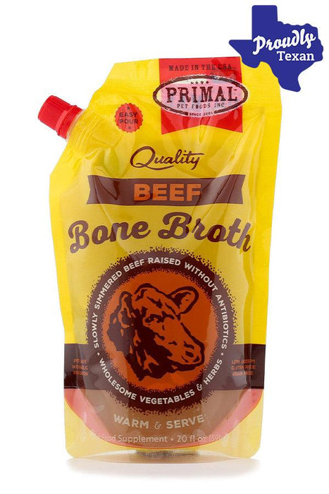 Primal Beef Bone Broth Frozen Supplement for Pets