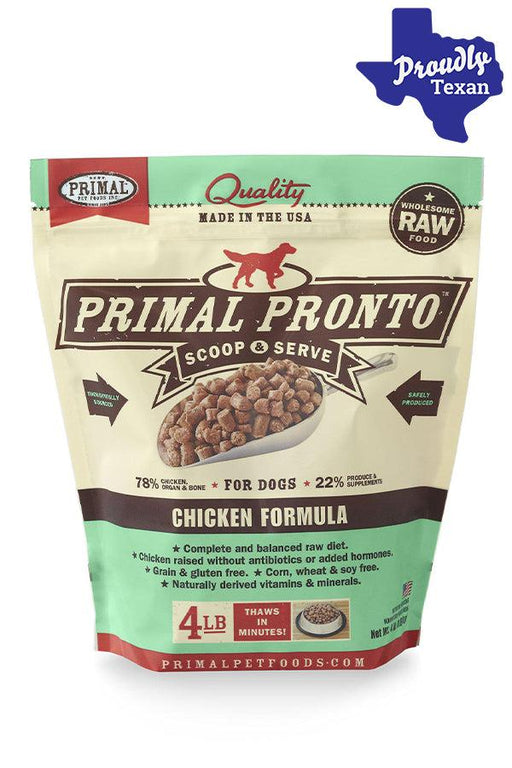 Products Primal Pronto Chicken Frozen Raw Dog Food